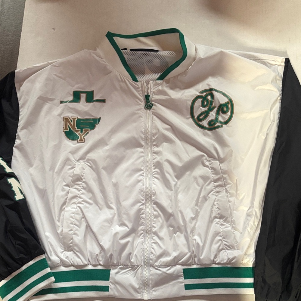 J.Lindeberg Designer White w/Green Tennis/Golf Jacket